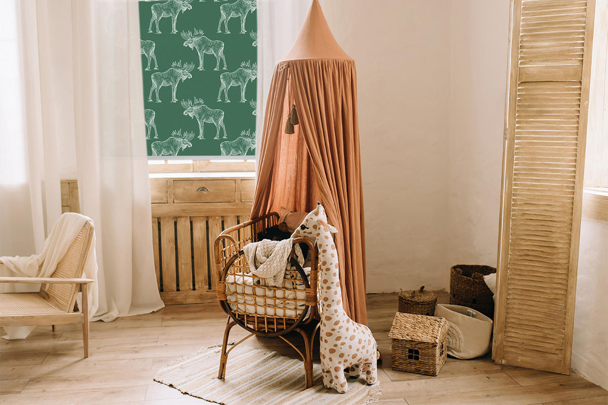 VNÚTORNÁ roleta - okenná roleta - roleta - 90x180 cm - Zelený los - zelená, plast (90/180/0.5cm) - TULUP