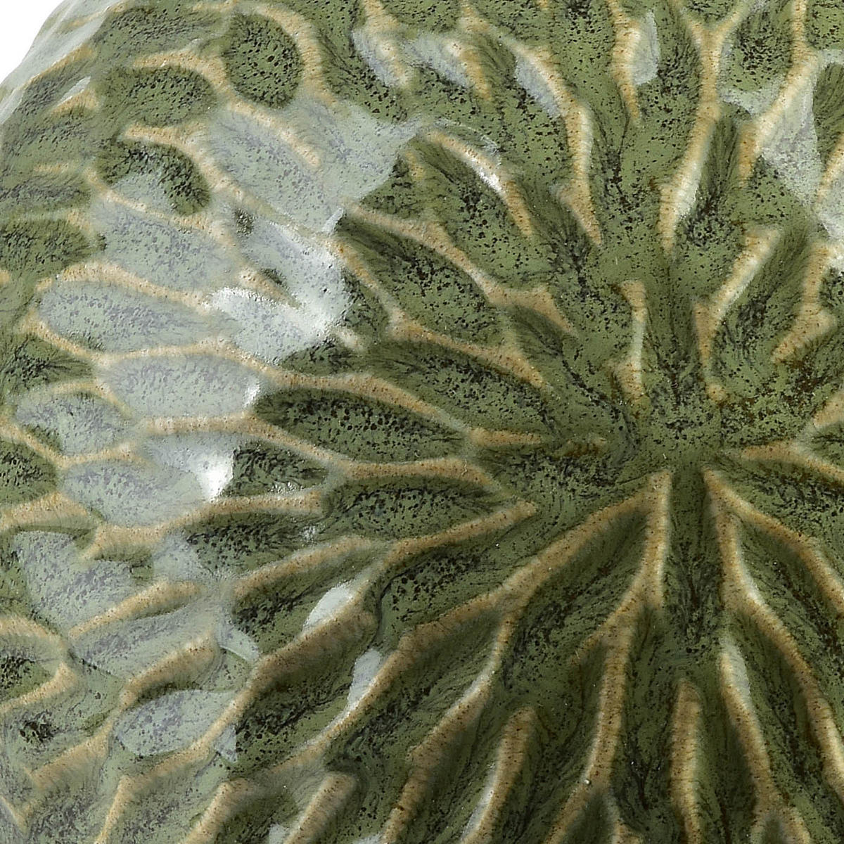DEKO-KUGEL Saggio Grün 10/10/9 cm Keramik - Grün, Keramik (10/10/9cm) - Mondex