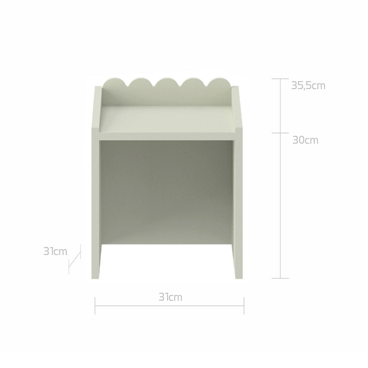 KINDERSCHREIBTISCH Book Nook Salbeigrün - Grün, Holzwerkstoff (71/76/33cm) - Petits-meubles