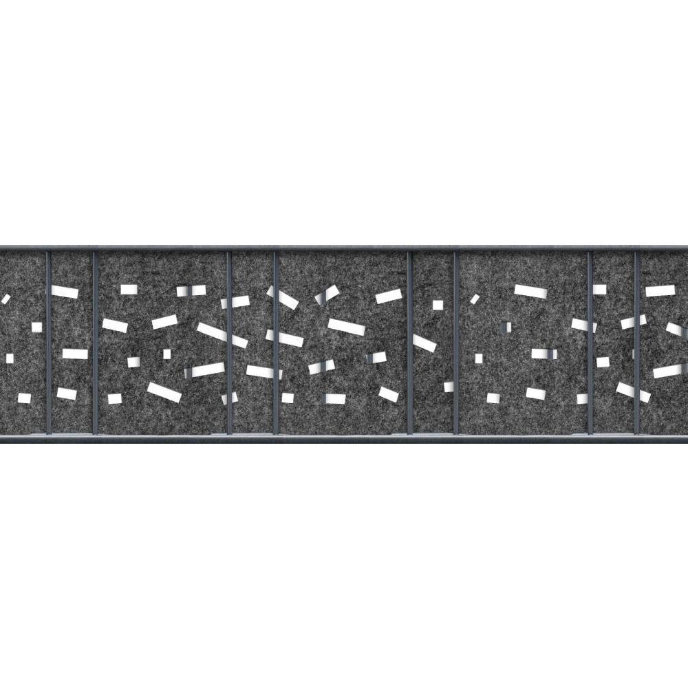 SICHTSCHUTZSTREIFEN Design Vlies Criss Cross für Doppelstabmatten Anthrazit 2,6m - Anthrazit, Kunststoff (260/19cm) - ZAUN|ZU