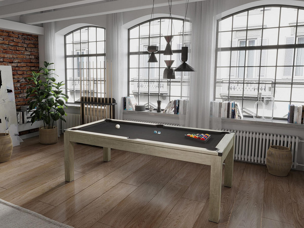 BILLARDTISCH - 6 Personen - Holz, Platte - Naturfarben Hell - - Naturfarben, Holz (182.8/102.6cm) - Vente-Unique