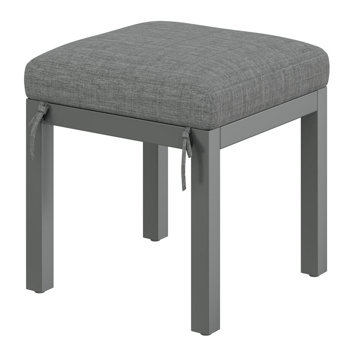 GARTENSETS aus Eisen 150x79,5x75cm Grau mit abnehmbarem Tisch - Grau, Metall - Modfu