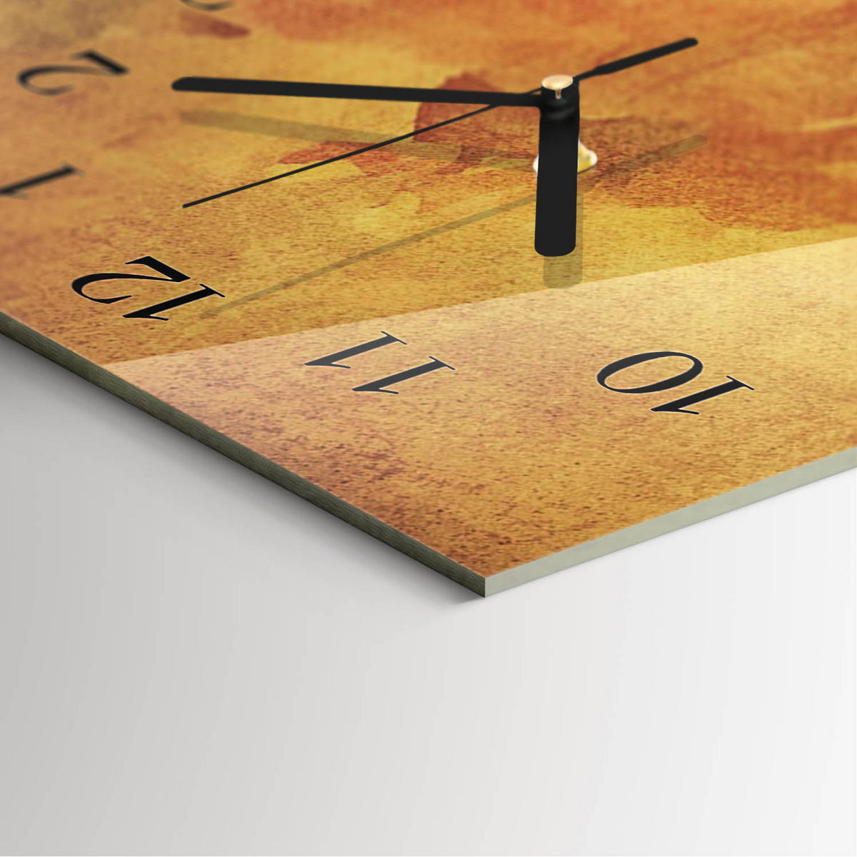 WANDUHR 60x30 cm - Abstrakte Linien - Multicolor, Glas (30/60/0.4cm) - TULUP