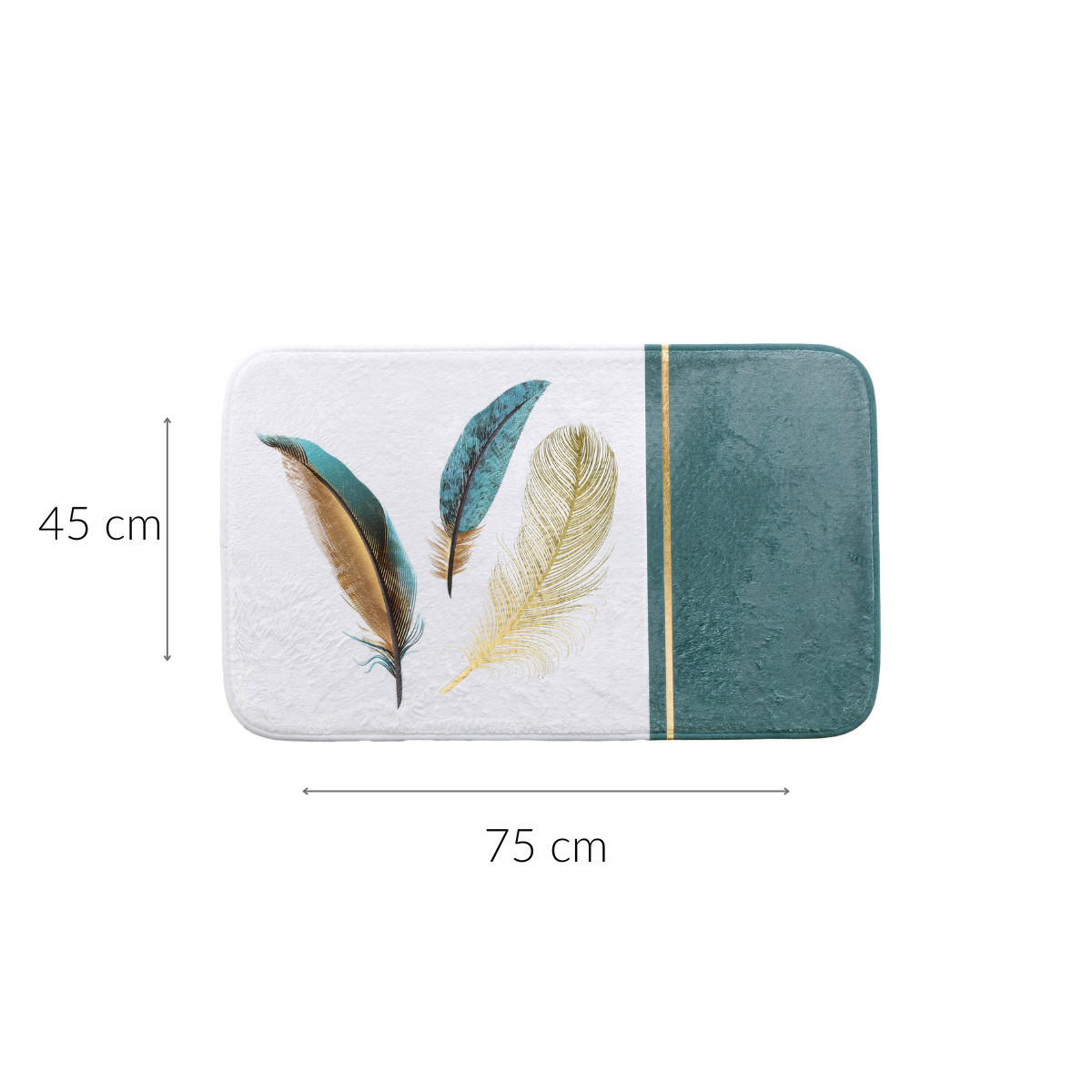 BADEZIMMERMATTE Plumiss 45/75 cm - Multicolor, Textil (45/75cm) - Douceur d´intérieur