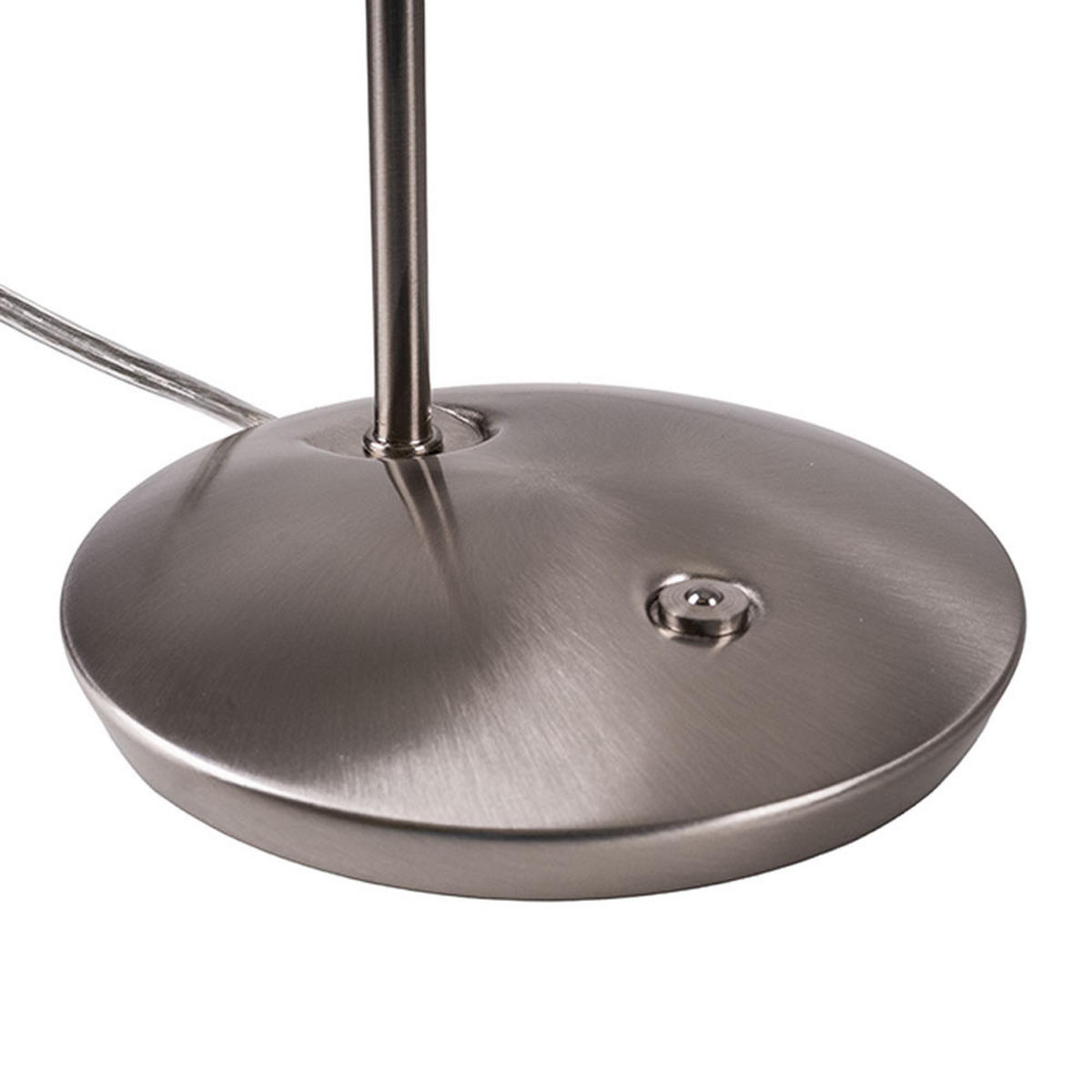 LED TISCHLEUCHTE Metall Silber Weiß - Silberfarben, Glas (27/27/45cm)