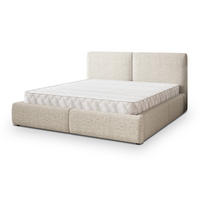 POLSTERBETT FELURO 180x200 cm mit Bettkästen - Creme - Creme, Holz (180/200cm) - MASSENO