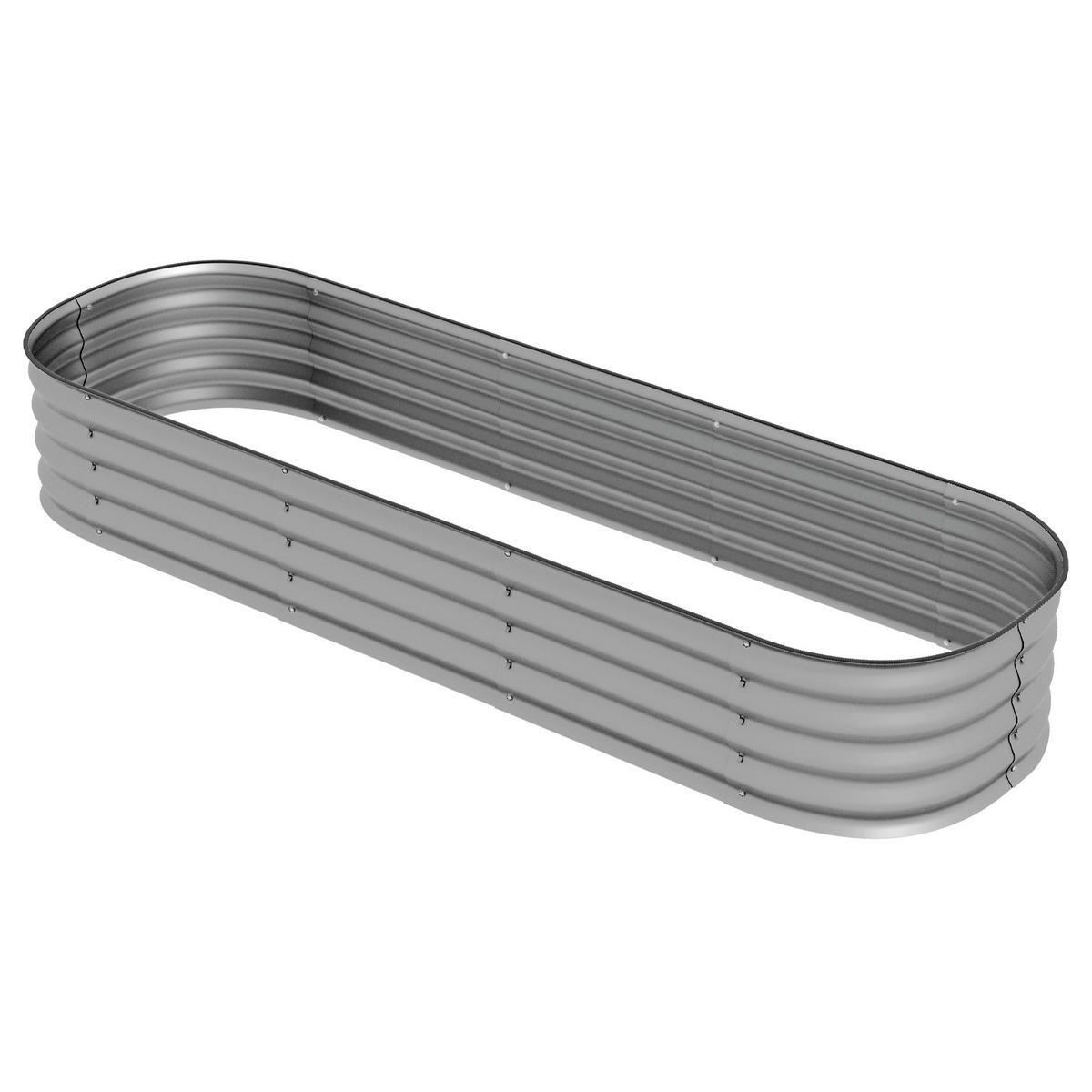 HOCHBEET DE-05483 Modular, lang (195 cm) Silber - Silberfarben, Metall (195/30/62cm) - ComfortXL
