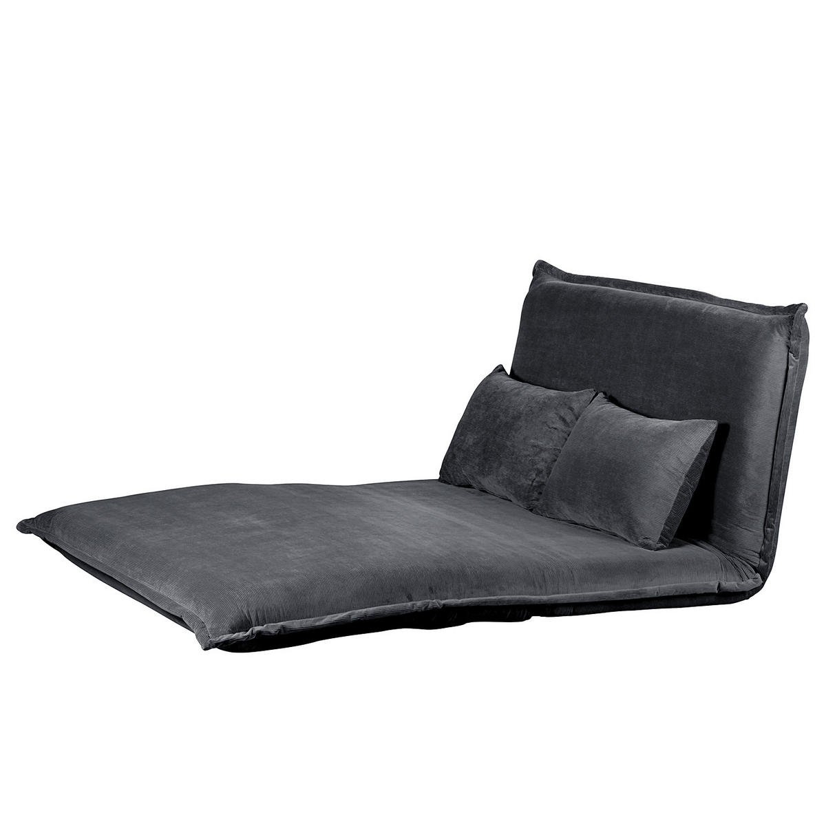 SCHLAFSOFA - Grau, Textil/Metall (150/75/85cm) - home24