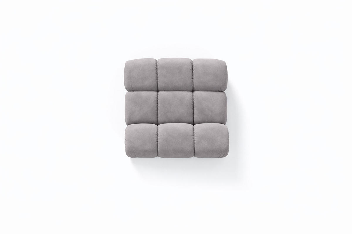 MODUL Mittig, Für Modulares System, Stoff Salvador, Grau, Selia - Grau, Holz (95/70/95cm) - Kaiser Möbel