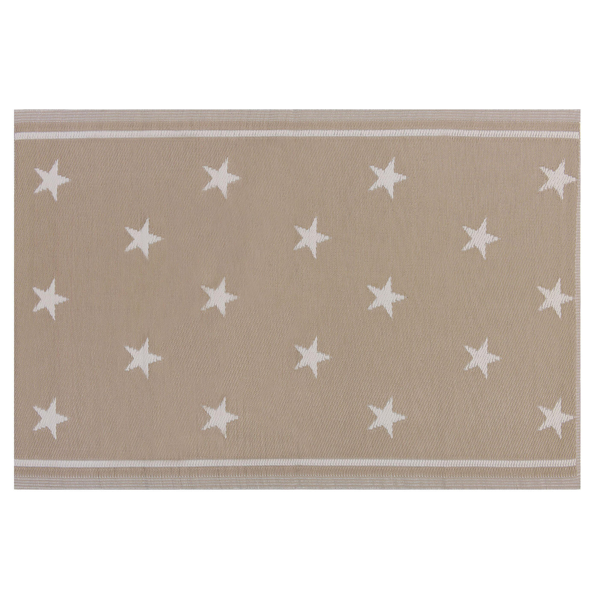 OUTDOOR-TEPPICH Latur 180/120 cm - Beige, Kunststoff (120/180cm) - Beliani