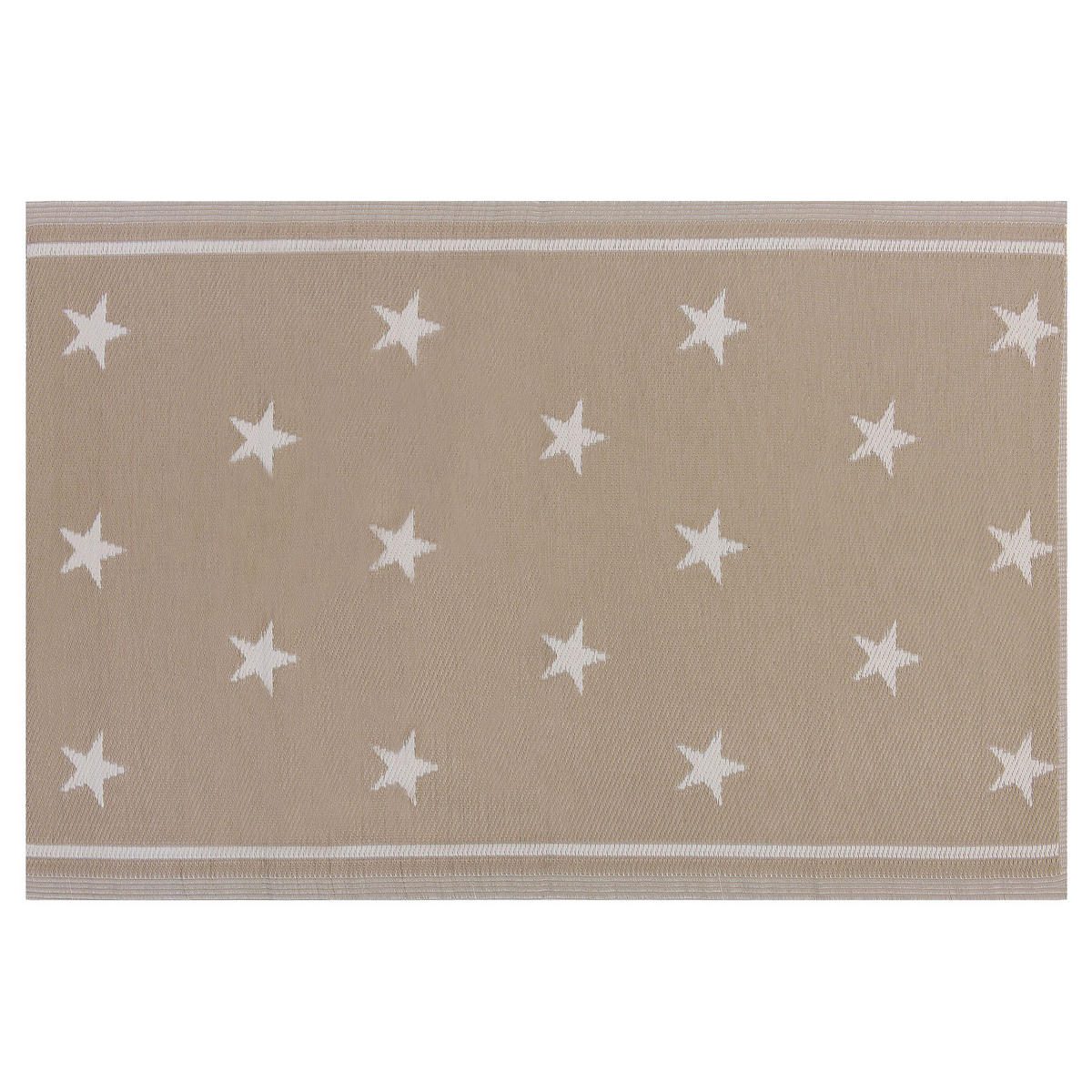 OUTDOOR-TEPPICH Latur 180/120 cm - Beige, Kunststoff (120/180cm) - Beliani