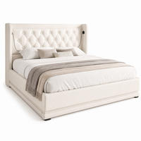 ČALOUNĚNÁ POSTEL 140/200 cm bílá, úložný prostor, LED, USB, Type-C - bílá, kov/kompozitní dřevo (140/200cm) - STILVORA