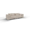 BIGSOFA Kami Microfaser Beige - Silberfarben/Creme, Kunststoff/Textil (290/80/110cm) - S-Style Möbel