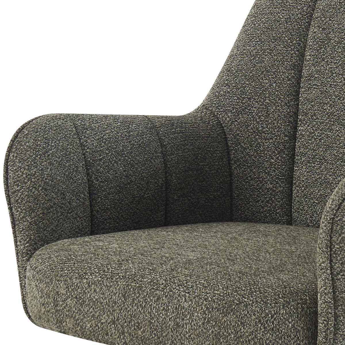 ESSZIMMERSTUHL THOMAS-MAJA 2er-Set 4-Fuss-Gestell - Weiß/Grün, Textil (58/86/47cm) - DUBI Möbel