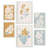 POSTER Set Mit 6 Blumenrahmen 1 In Blume Zusammenfassung Ästhetische Dekorative Gemälde Für Ihr Wohnzimmer Schlafzimmer Zuhause A3 & A4 Weißer Rahmen - Weiß, Papier (29/3cm) - Nacnic
