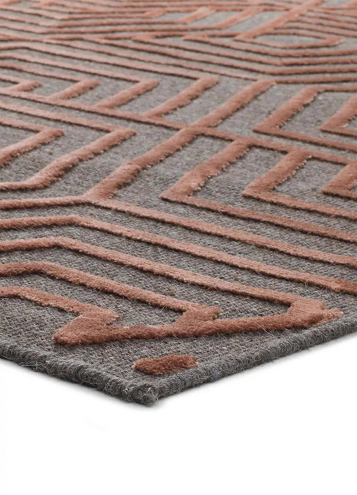 KURZFLORTEPPICH Kupfer Lana 160/230 cm - Dunkelorange, Naturmaterialien/Textil (160/230cm) - Atticgo