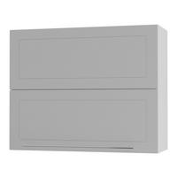KÜCHENHÄNGESCHRANK Kvantum W8B/90 Dust Grey Matt / Weiß Matt 90 / 32,5 / 72cm - Weiß/Grau, Holz/Holzwerkstoff (90/72/36cm) - Feldmann-Wohnen