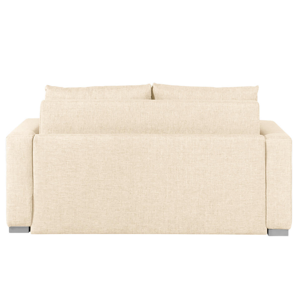 SCHLAFSOFA - Silberfarben/Creme, Textil (153/90/90cm) - home24