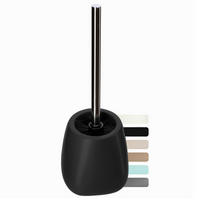 WC-BÜRSTE mit Schale 36 cm, schwarz - Schwarz, Keramik/Kunststoff (12/36cm) - KADAX