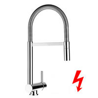 NIEDERDRUCK-VORFENSTER-KÜCHENARMATUR, Umklappbar 6 CM, Verchromt, 2-Strahl-Brause - Chromfarben, Metall (21.3/48.2/21.3cm) - VIZIO