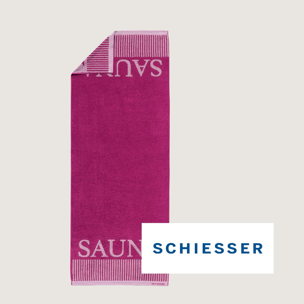SAUNATUCH Rom - 75x200 cm - Fuchsia - Violett, Textil (75/200cm) - SCHIESSER