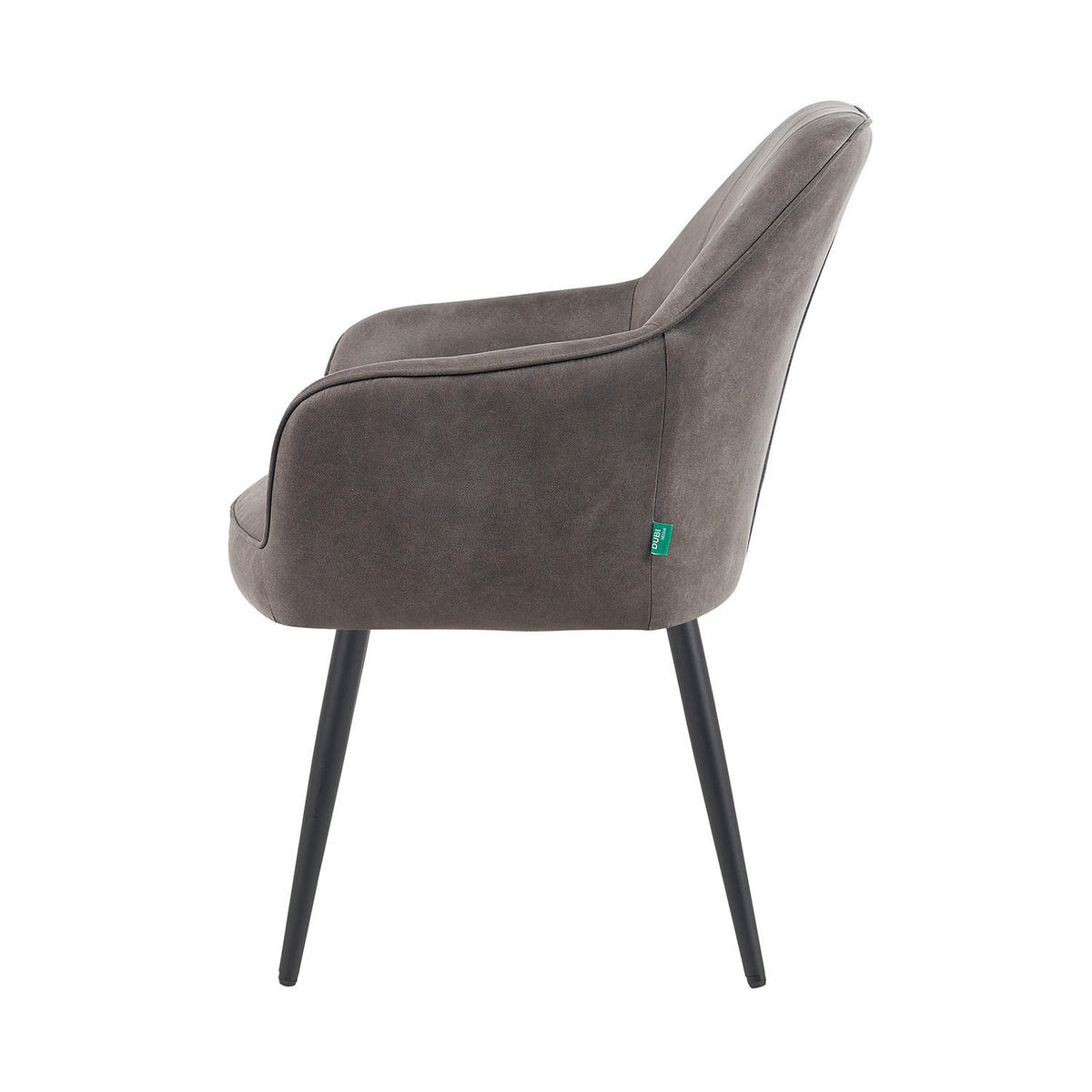 ESSZIMMERSTUHL Mika-Pia - Taupe/Schwarz, Textil/Metall (60/87/65cm) - DUBI Möbel