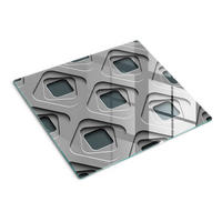 GLASPLATTE 60x52 cm 3D - Grau, Glas (60/0.4/52cm) - TULUP