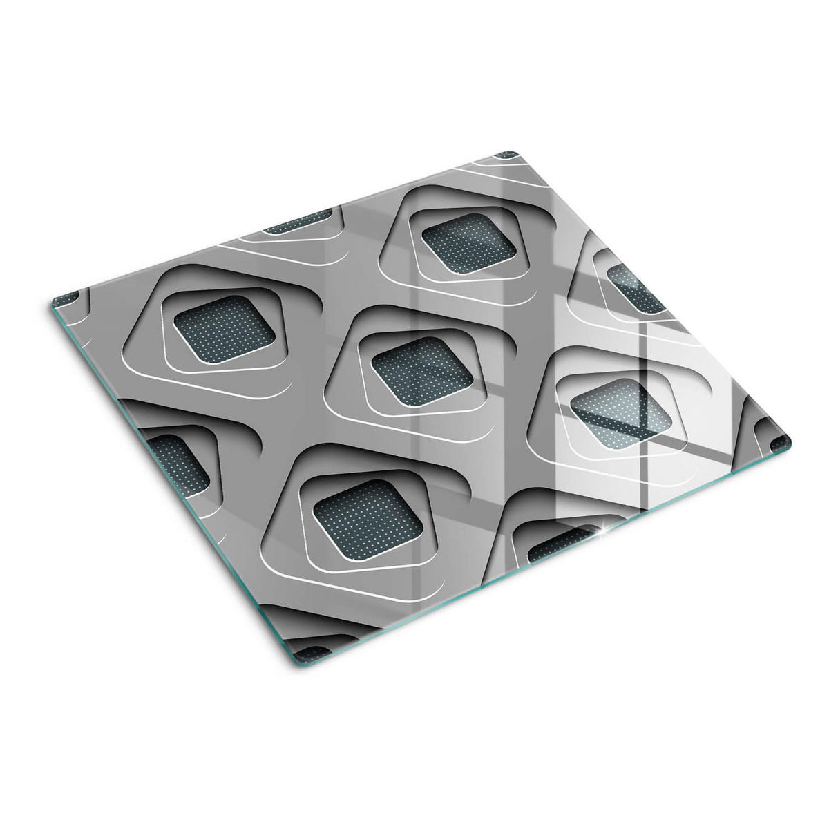 GLASPLATTE 60x52 cm 3D - Grau, Glas (60/0.4/52cm) - TULUP