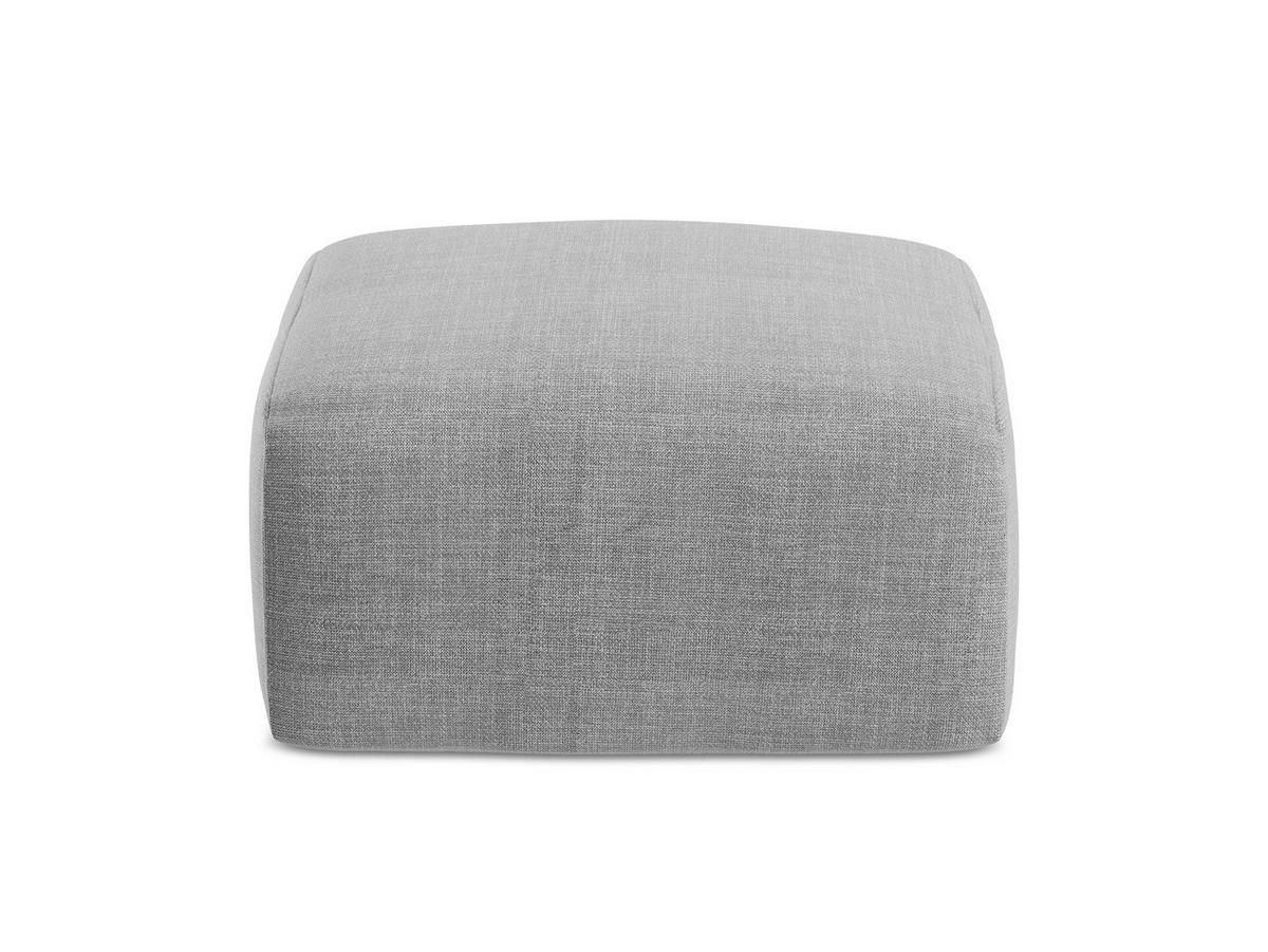 POUF Strukturstoff Grau - Hellgrau/Schwarz, Holzwerkstoff/Kunststoff (65/40/65cm) - Makamii