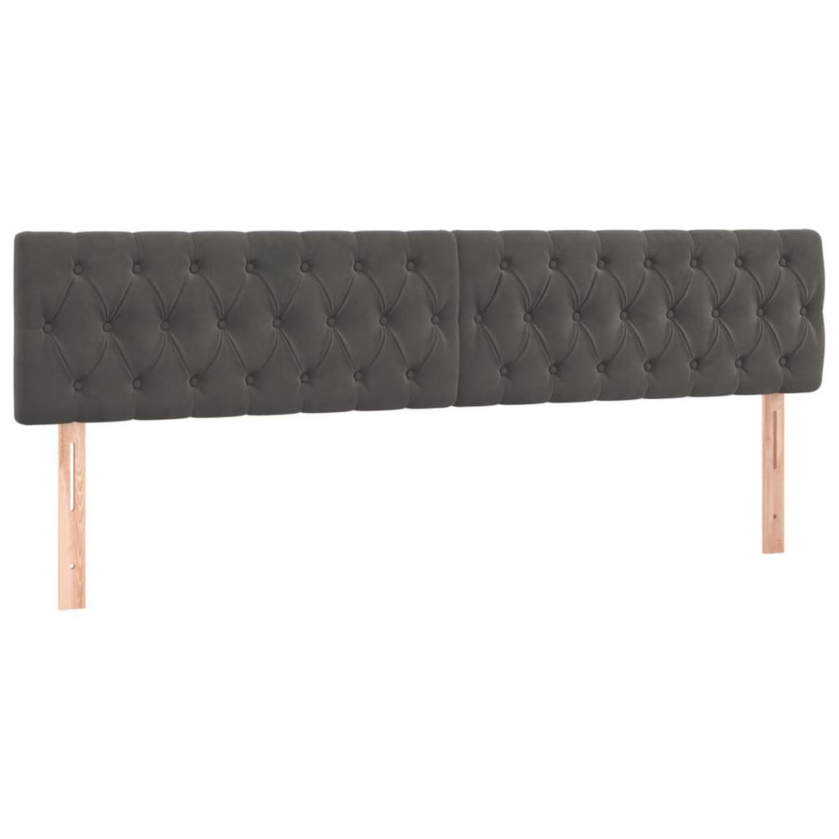 BOXSPRINGBETT MIT MATRATZE DUNKELGRAU 200X200 CM SAMT - Dunkelgrau, Holz/Textil (200/200cm) - vidaXL