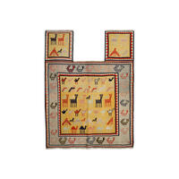 HANDWEBTEPPICH Sumak Shahsavan Gelb 156/118 cm Baumwolle - Gelb, Textil (118/156cm) - Looma