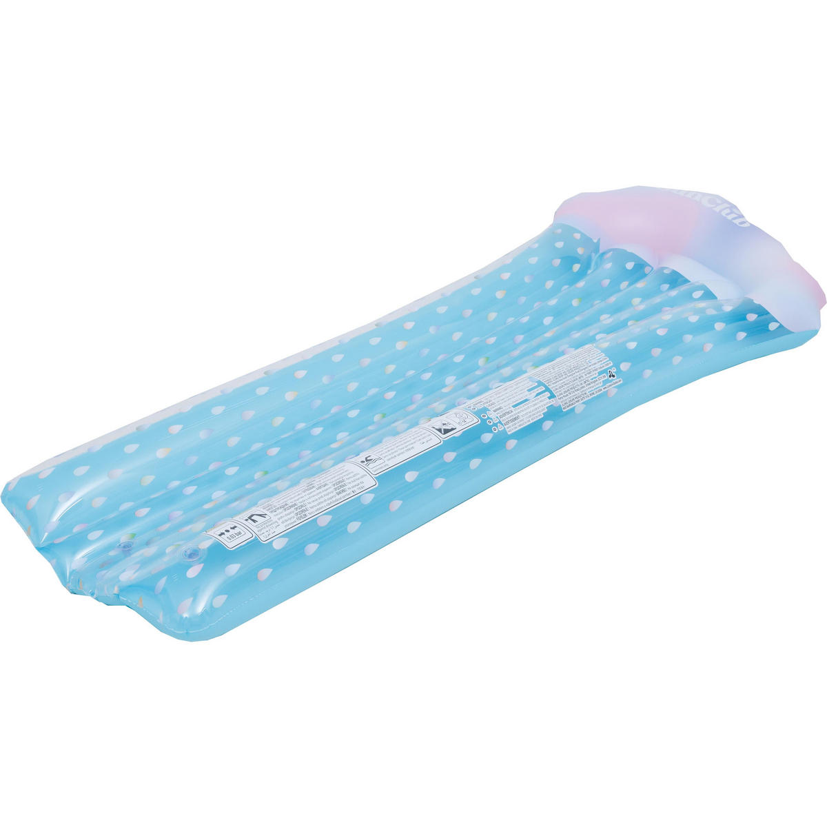 LUFTMATRATZE Raindrop 179 x 70 x 21 cm mit 2 Luftkammern Regentropfendesign - Blau, Kunststoff (179/70/21cm) - SunClub