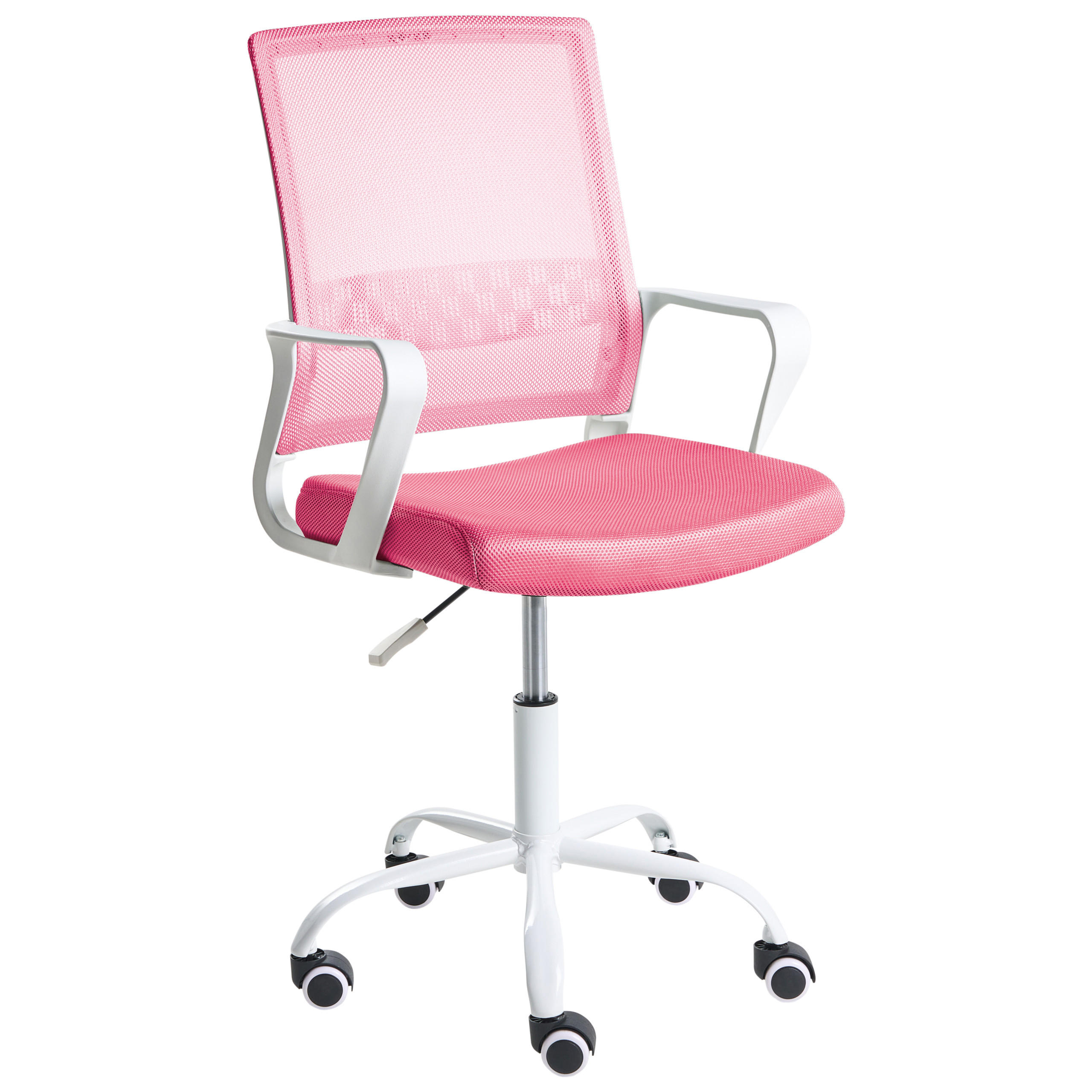 BÜROSTUHL Rosa Ease - Pink, Textil (54/94/54cm) - Beliani