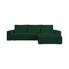 ECKSOFA Alice mit Bettkasten und Schlaffunktion, Cordstoff in L-Form - Grün, Textil (289/184cm)