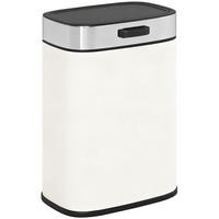 MÜLLEIMER Hängend 5 L Treteimer mit Druck-Öffnen Feststelldeckel Abfalleimer - Schwarz, Metall (19.5/30/21.5cm) - HOMCOM