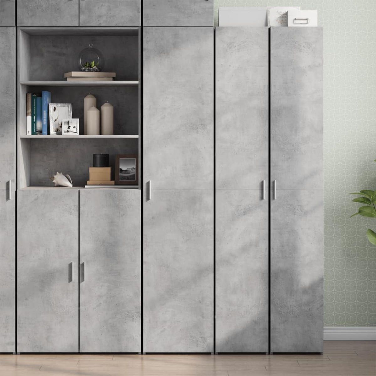 HIGHBOARD Betongrau 40/42,5/185 Cm Holzwerkstoff - Grau, Holzwerkstoff (42.5/185/40cm) - vidaXL