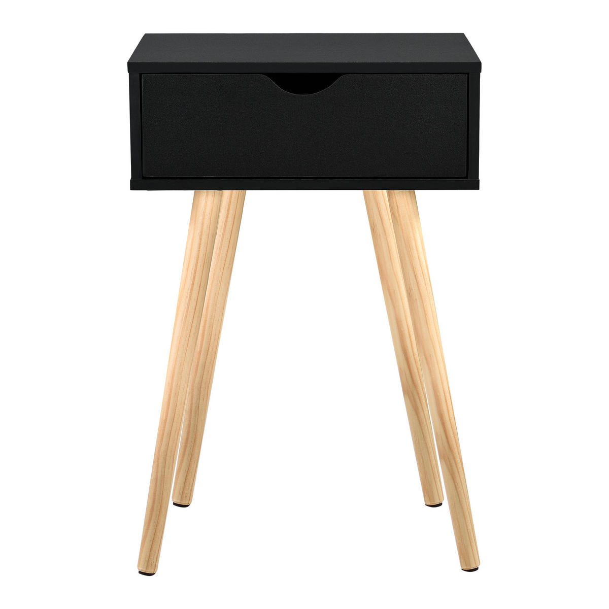 NACHTTISCH Sörby - Schwarz, Holzwerkstoff (40/60/30cm) - [en.casa]