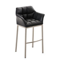 BARHOCKER Damaso 110x64x48 cm schwarz - Schwarz, Leder (64/110/48cm) - furnicato