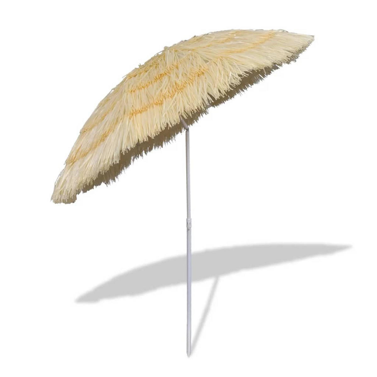 STRANDSCHIRM Hawaii-Stil Kippbar - Beige, Textil (160/180cm) - vidaXL