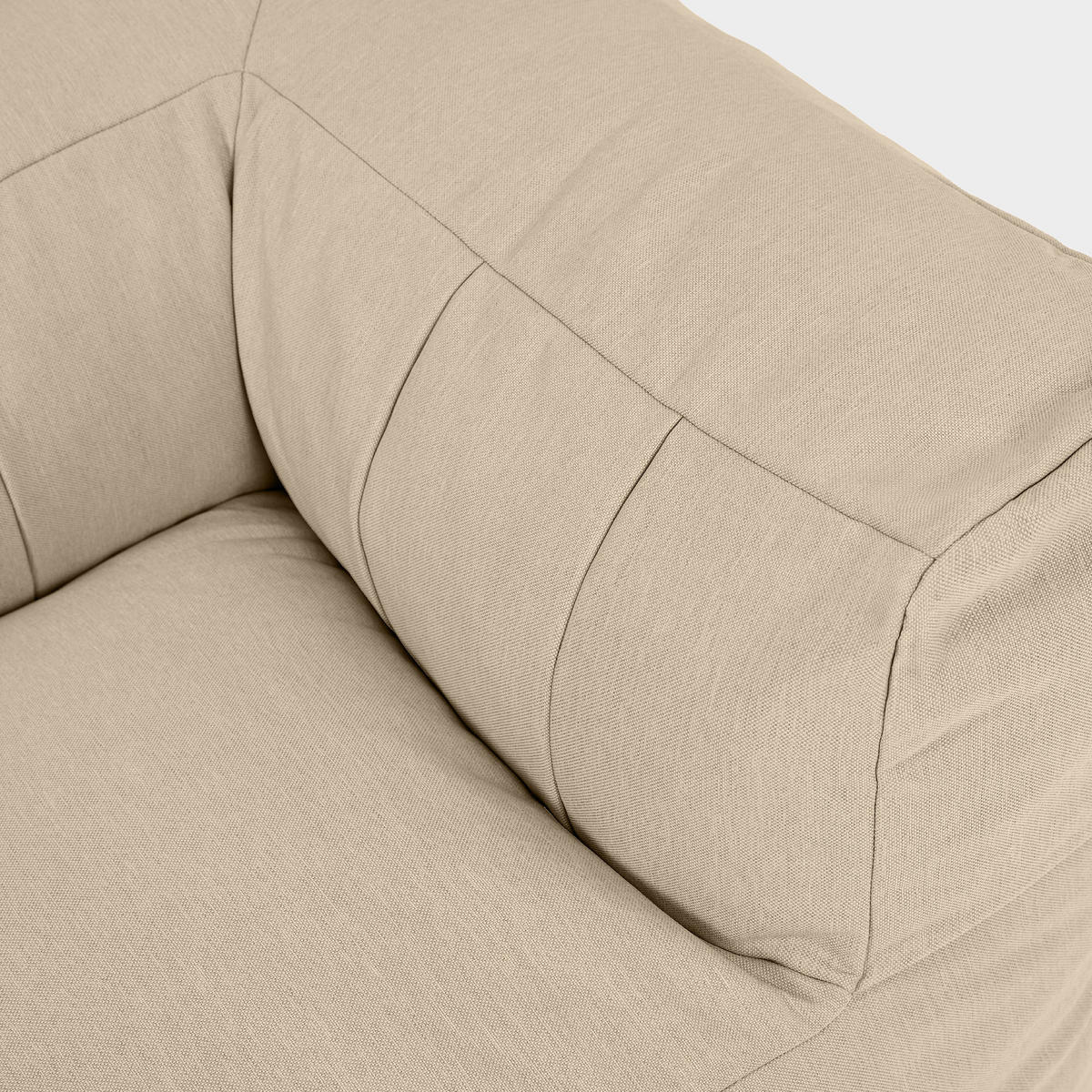 SITZSACK-SOFA Ecksessel - Beige, Textil (100/68/100cm) - icon
