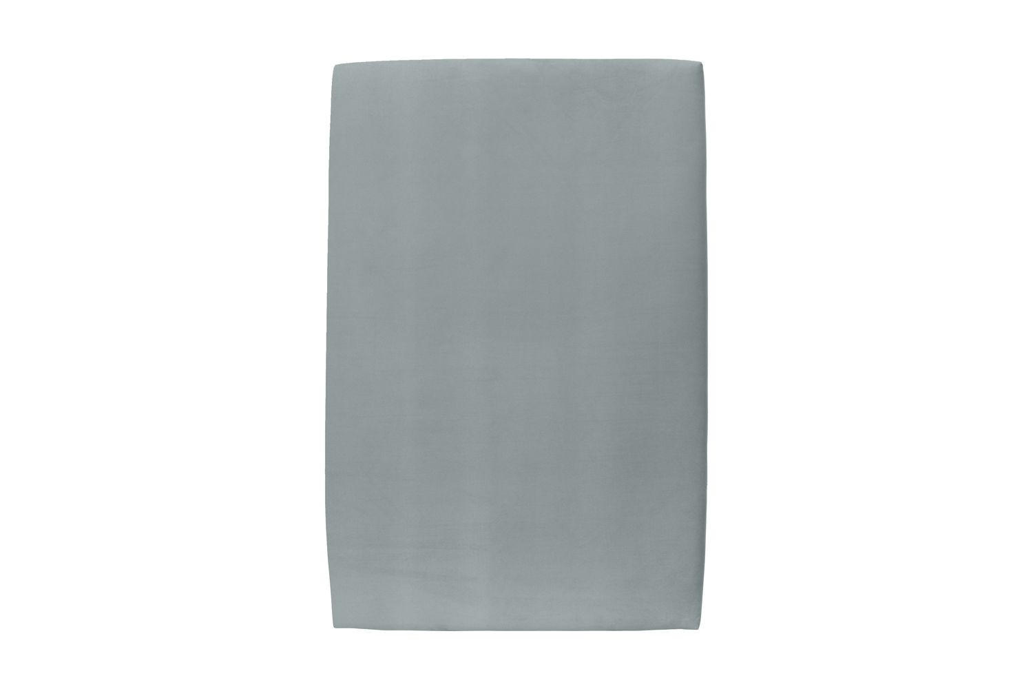 KOPFTEIL gepolstertes – blaugrauer Samtstoff - 90 cm - Beige/Blaugrau, Holz (90/120/10cm) - Sommeil de Plomb