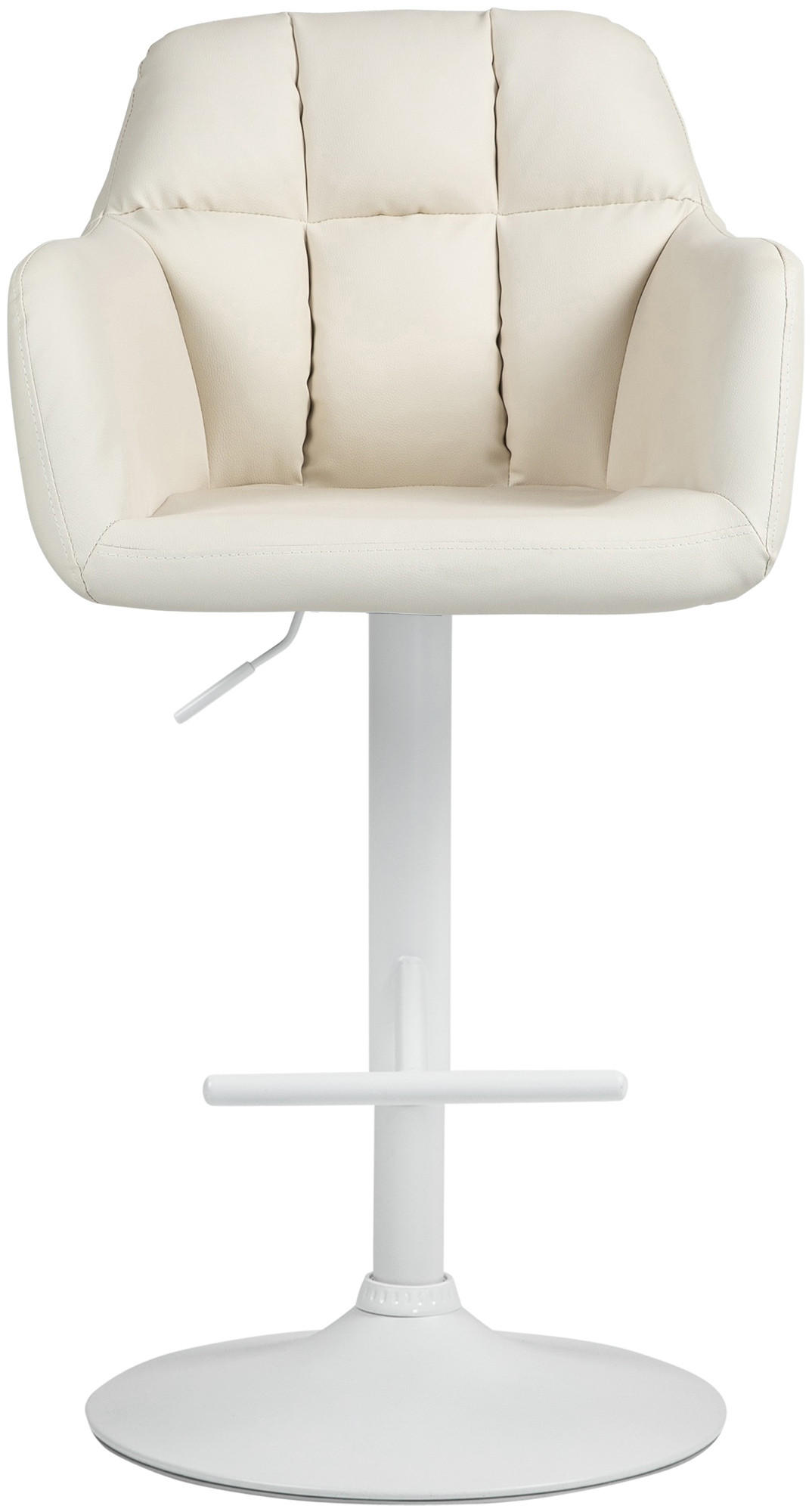 BARHOCKER Lederlook creme - Creme/Weiß, Textil (57/97/59cm) - CLP