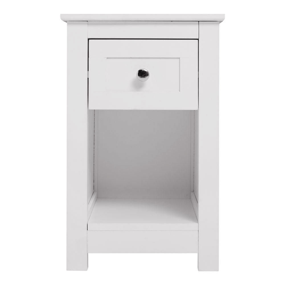 NACHTTISCH 28/30/45 cm Schublade Fach MDF Weiß - Weiß, Holzwerkstoff (28/45/30cm) - Livingandhome