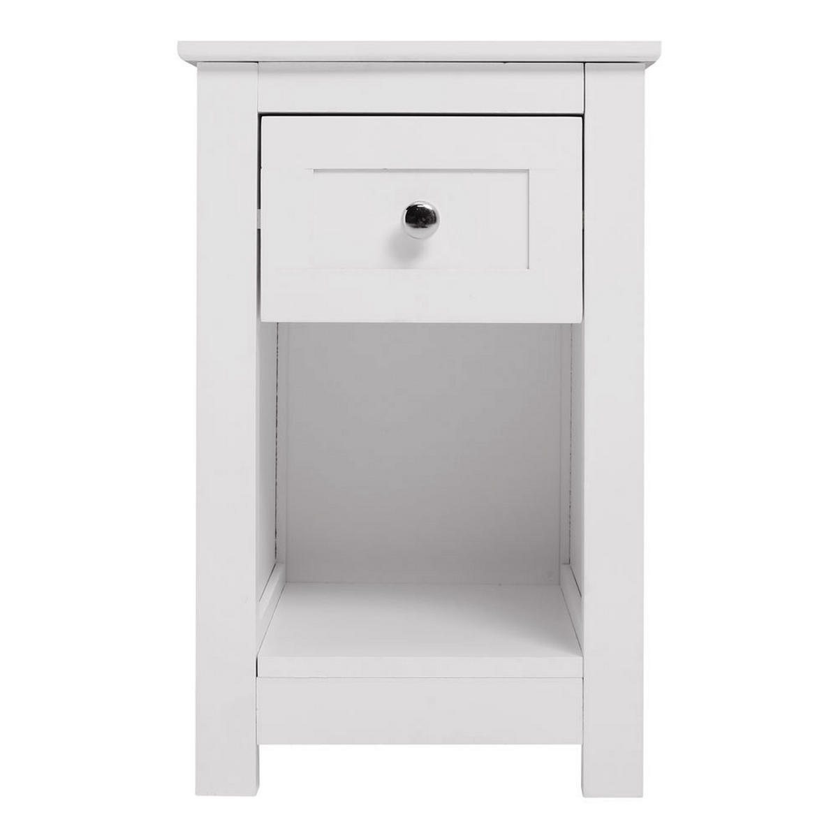 NACHTTISCH 28/30/45 cm Schublade Fach MDF Weiß - Weiß, Holzwerkstoff (28/45/30cm) - Livingandhome