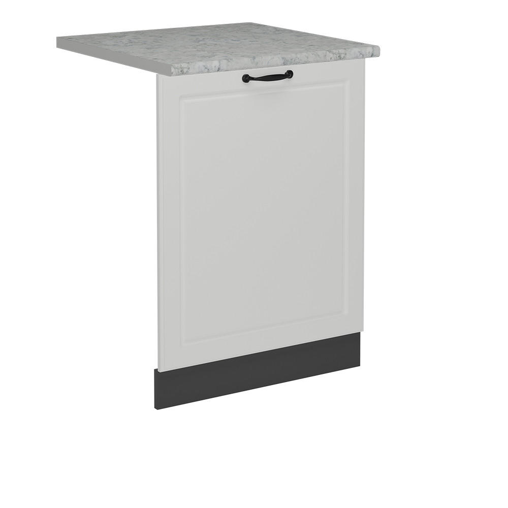 DISKMASKINENS FRONTPANEL R-Line Vitt hus på landet 60 cm , AP Marble Vit, Antracit 81.8/60/60 cm