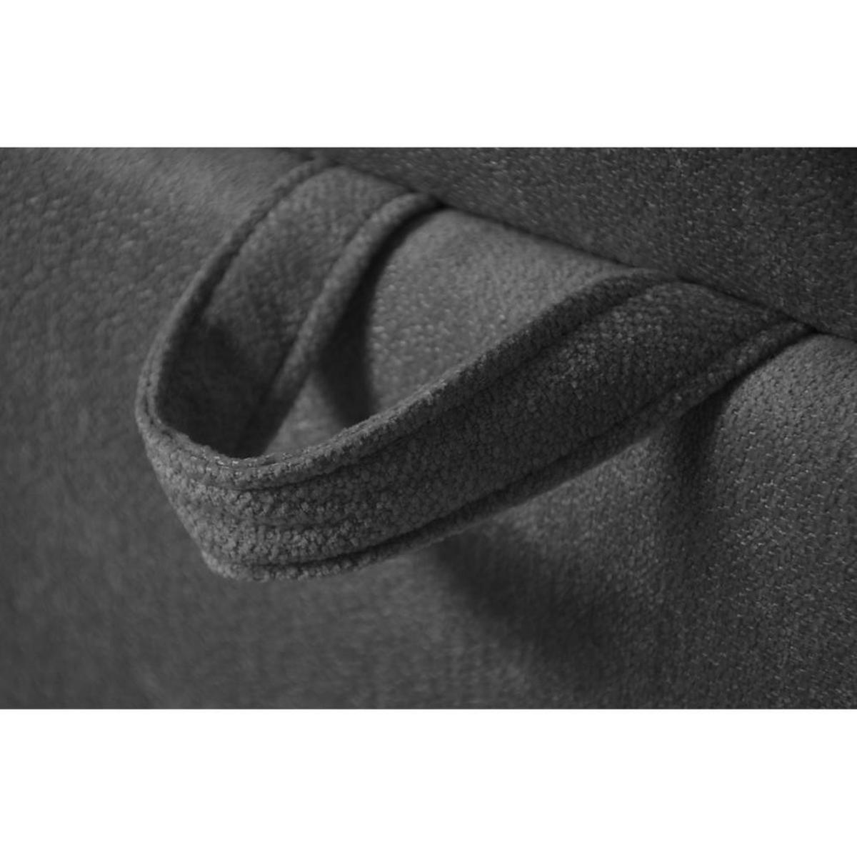 BOXBETT Solido mit Bettkasten 180x200 cm grau - Schwarz/Grau, Textil/Metall (180/200cm) - Beautysofa