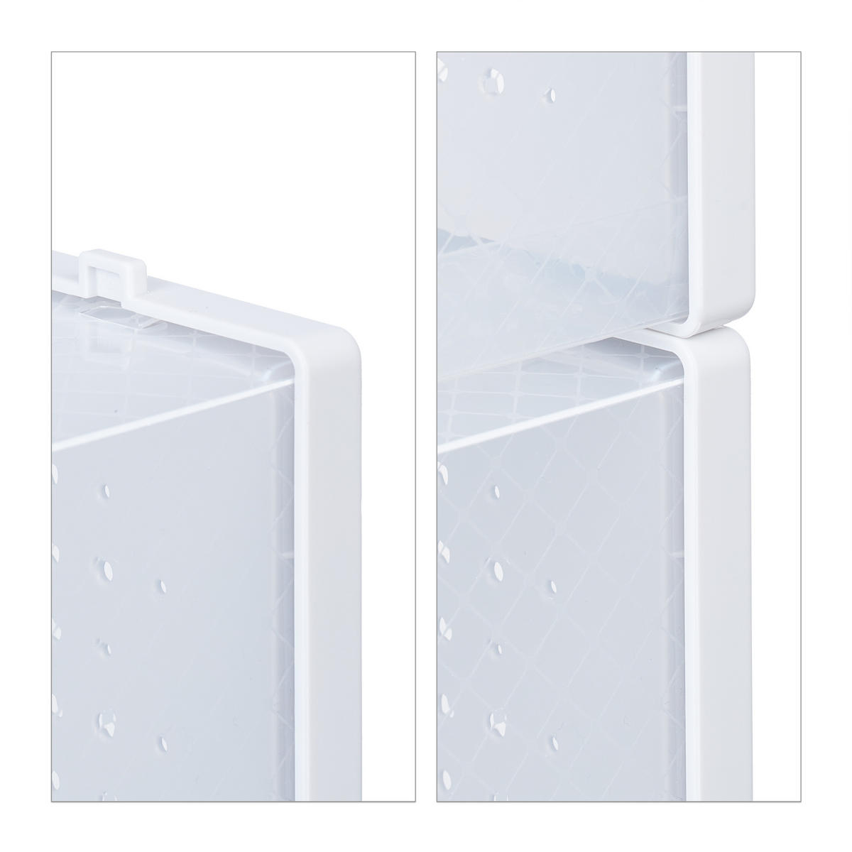 12XSCHUHBOXEN - Transparent, Kunststoff (23/14.5/33.5cm) - Relaxdays