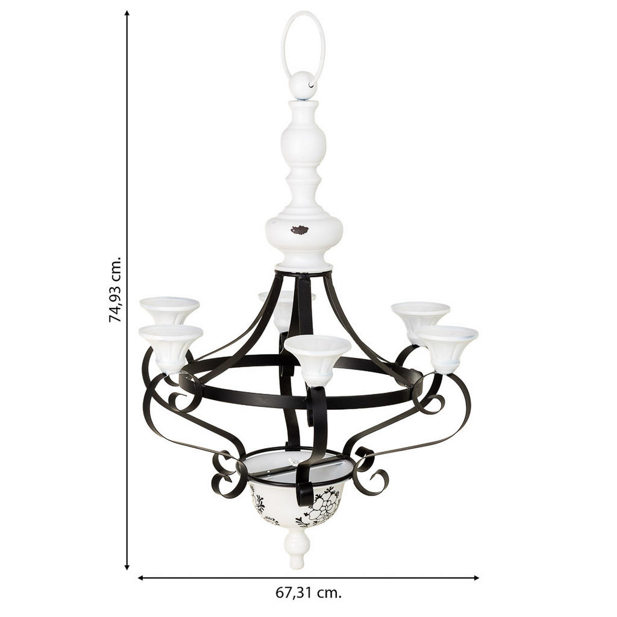 KERZENHALTER aus Metall, schwarz, 52x46x67cm - Schwarz, Metall (67.31cm) - Wanderlust