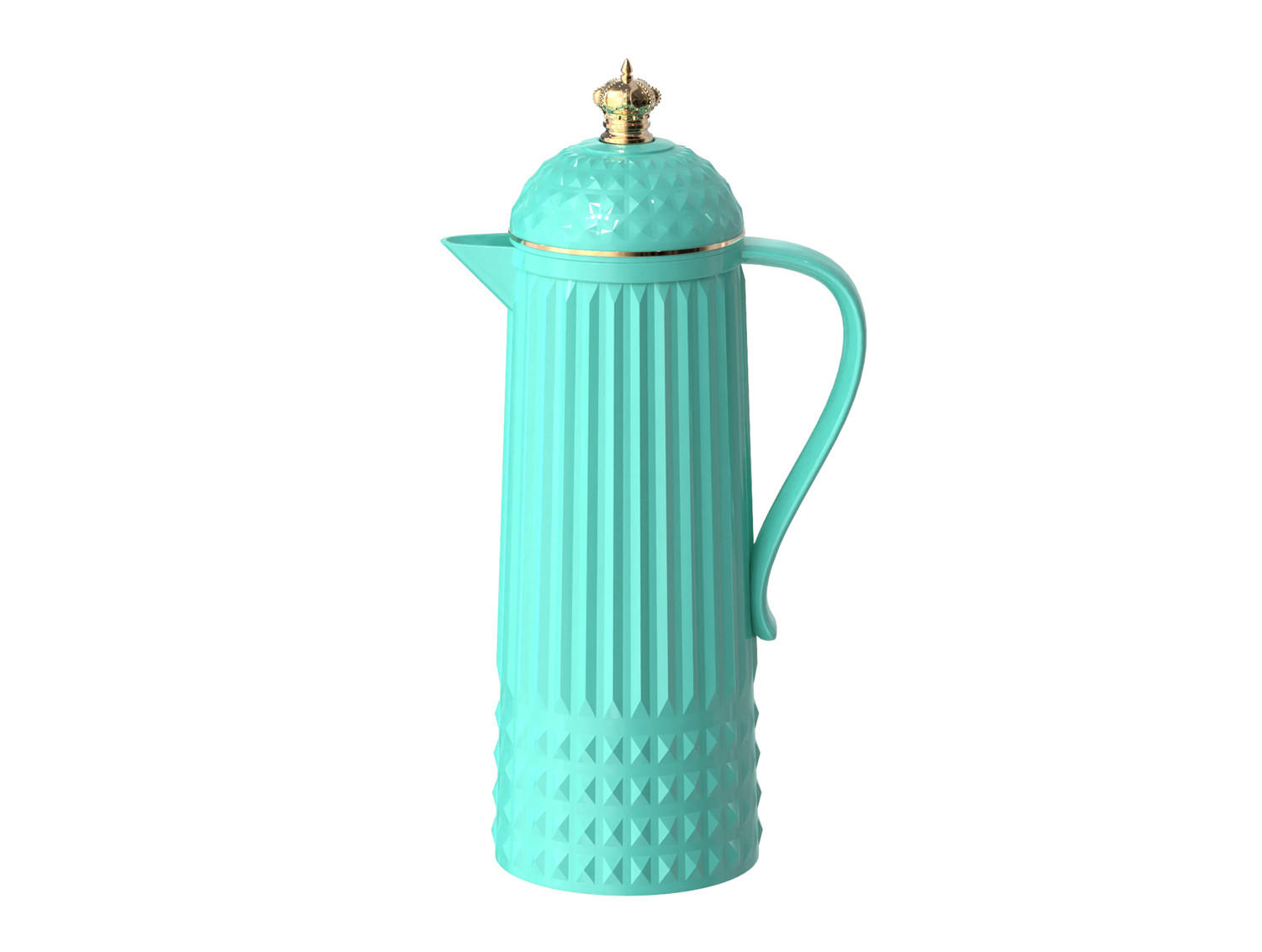 ISOLIERKANNE Crown 18/18/34 cm - Blau, Kunststoff (1L) - Present Time