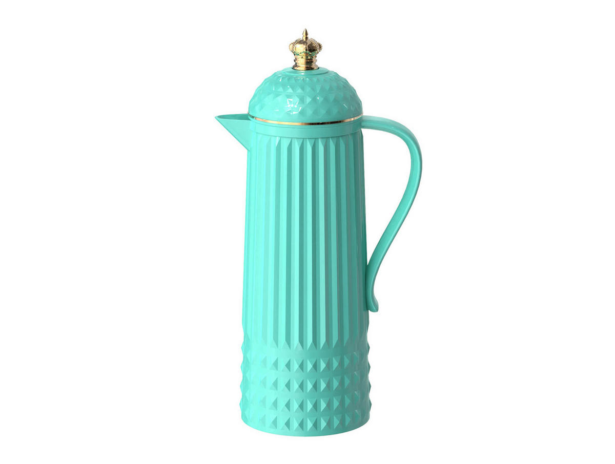 ISOLIERKANNE Crown 18/18/34 cm - Blau, Kunststoff (1L) - Present Time